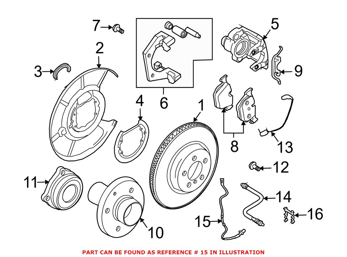 BMW ABS Wheel Speed Sensor - Rear 34526771701